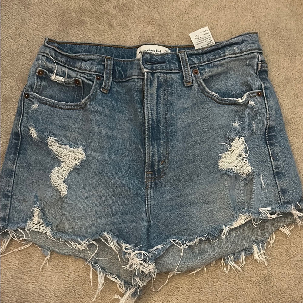 Abercrombie & Fitch Blue High Rise Shorts